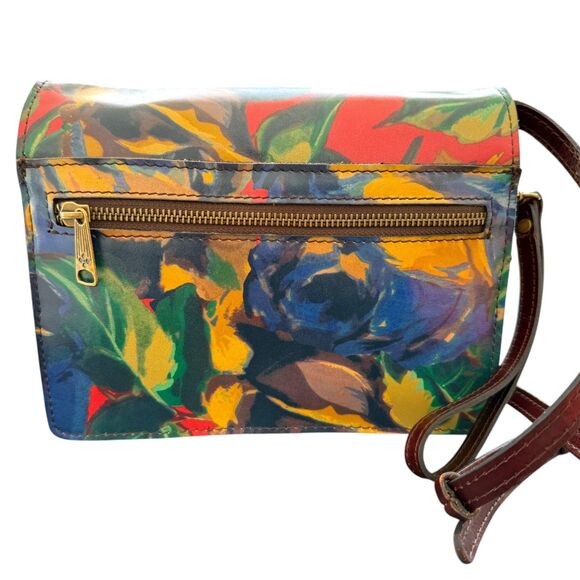 NWT‎ Patricia Nash Winter Bloom Leather Lanza Crossbody Bag - Picture 5 of 7